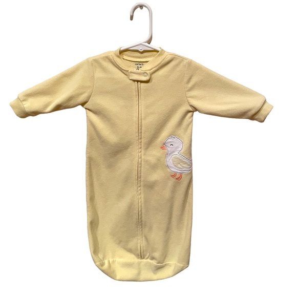 *2 for $20*Carter’s yellow micro fleece sleep sack w/ little duck Size 0-9months - Picture 2 of 6